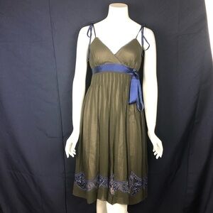 NEW-ANTHROPOLOGIE Hale Bob SilkDress HemLine Lace.